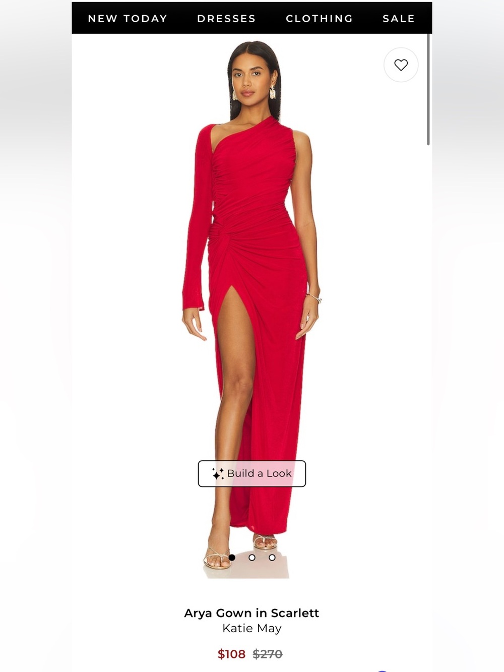 Katie May One Shoulder Red Evening Dress